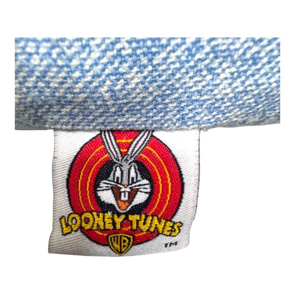 Vintage Looney Tunes Tweety Bird Stuffed Throw Pillow 1999 Warner Bro Jean Denim - Picture 3 of 7